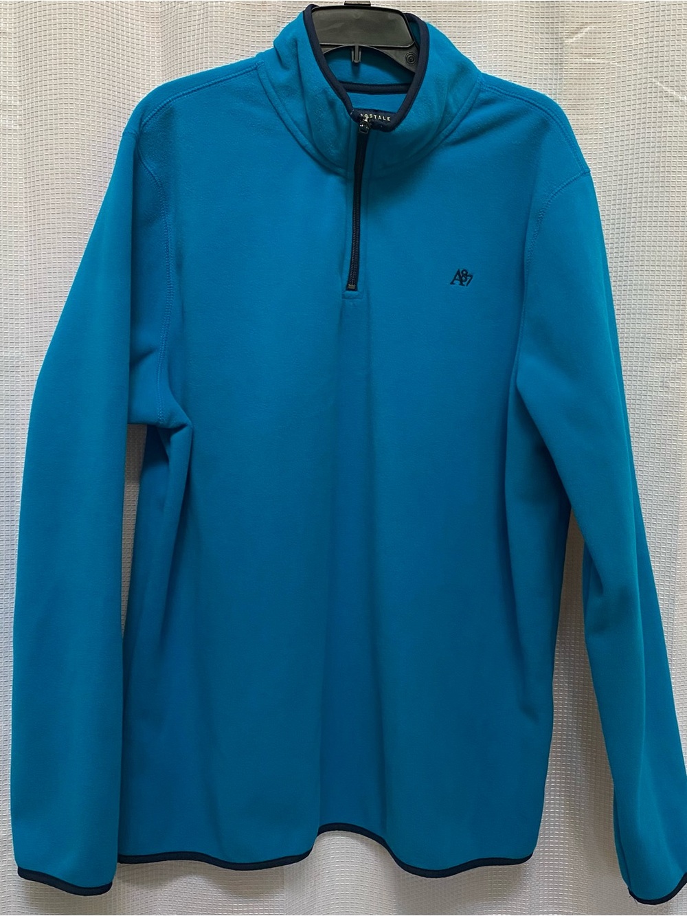 Men’s AEROPOSTALE Quarter Zip A87 Fleece Pullover Teal Size 2XL
